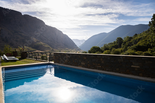 Swimming pool in the mountains, Pyrenees, Espot photo