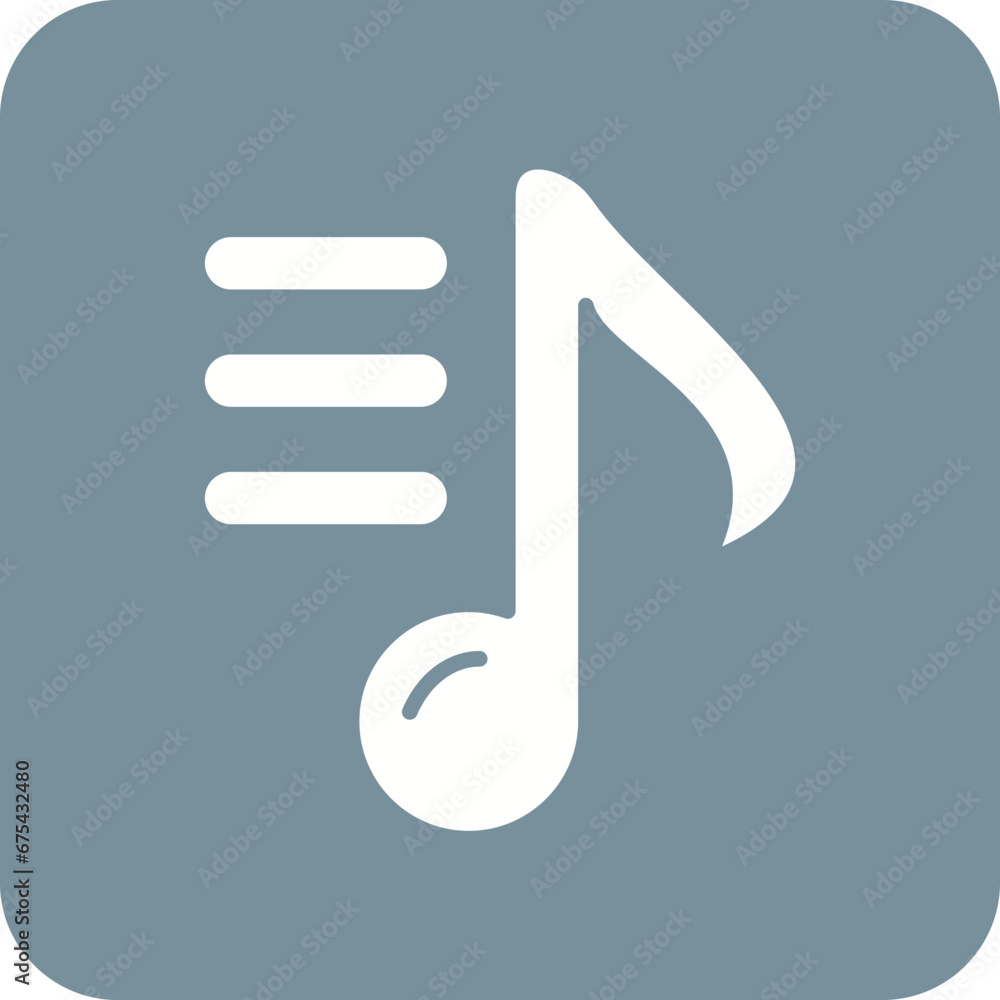 Musical Note Line Color Icon Musical Note Line Color Icon