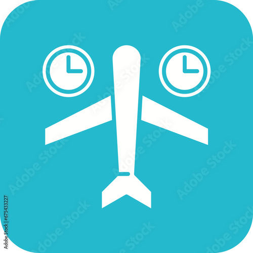 Jet Lag Line Icon