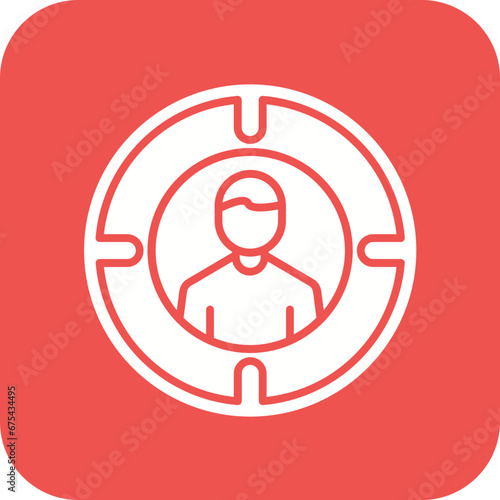 Head Hunting Line Icon