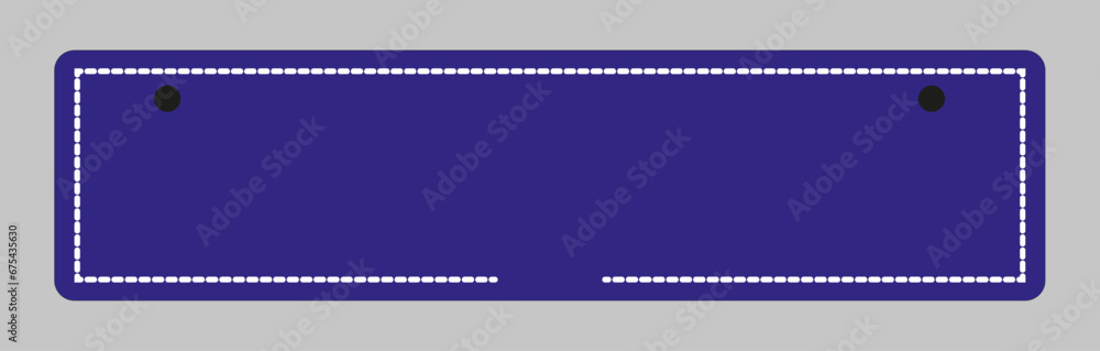 License plate of the USA Vehicle registration plates frame vector isolated. UK car number plate template