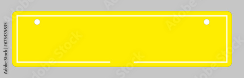 License plate of the USA Vehicle registration plates frame vector isolated. UK car number plate template