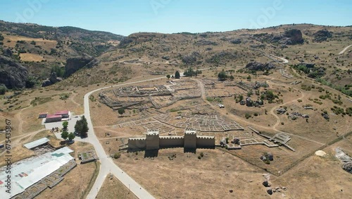 Aerial view of ancient city Hattusa in the capital of Hittites