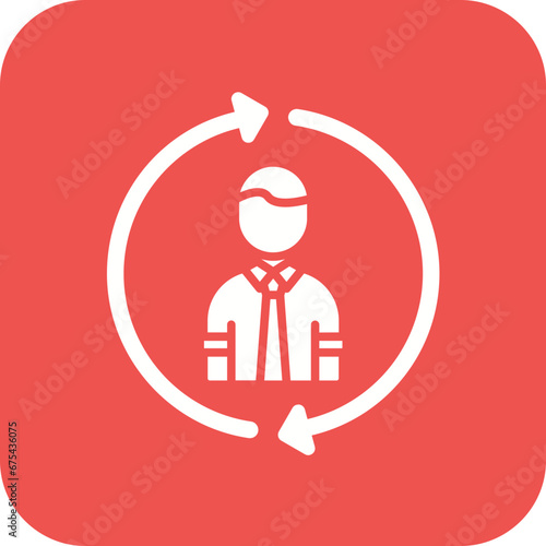 Job Rotation Line Icon