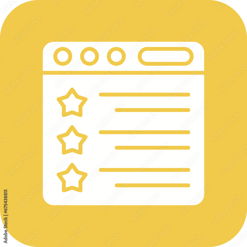 Online Rating Line Icon Online Rating Line Icon
