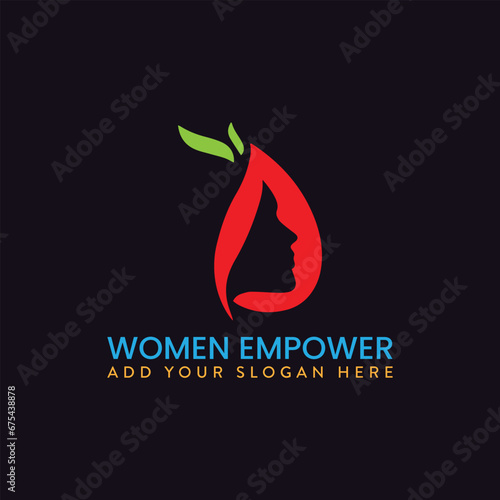 women empower logo design vector
