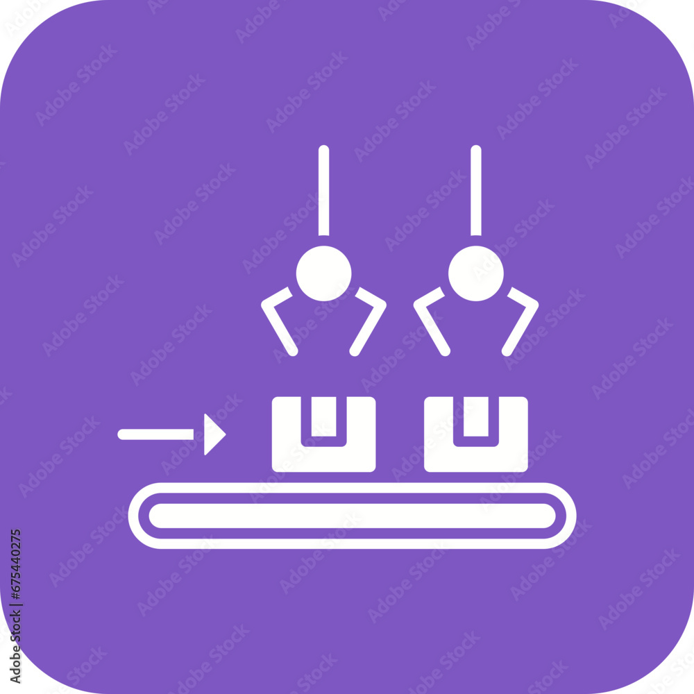 Flexible Assembly System Line Icon Flexible Assembly System Line Icon