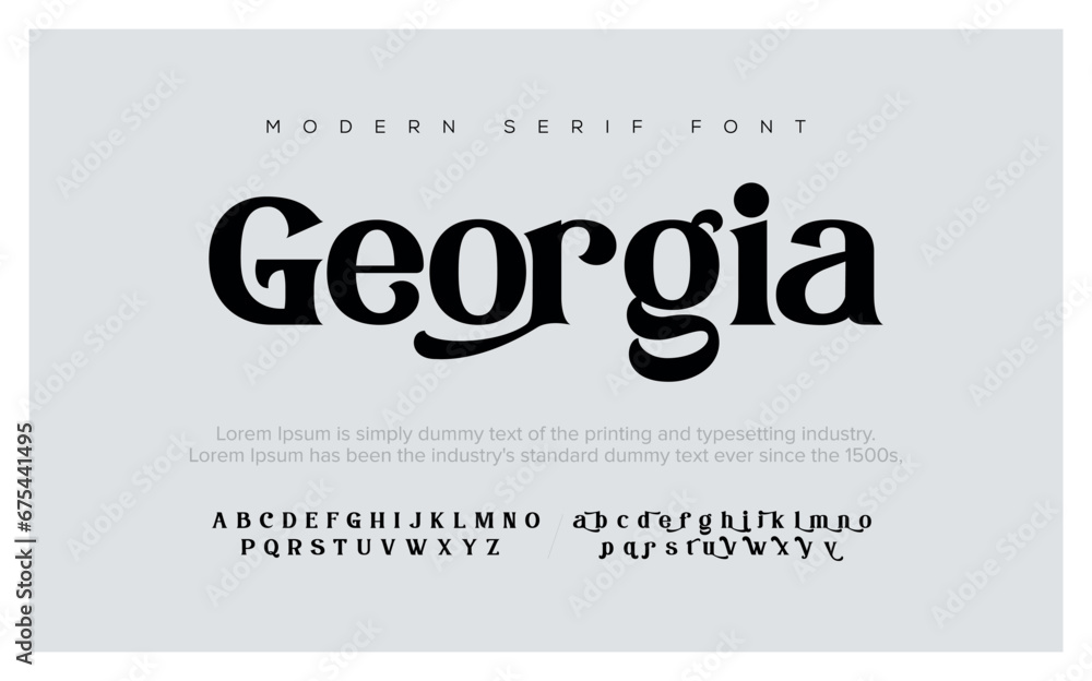  GEORGIA Modern, futuristic modern geometric font