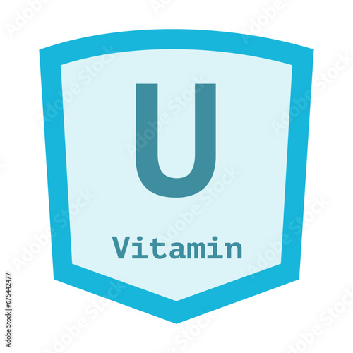 Vitamin U vector symbol isolated on white background 10 eps