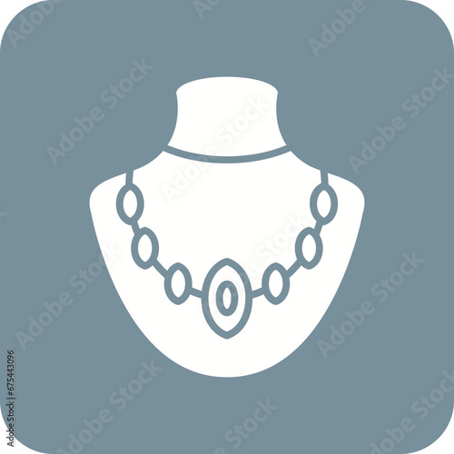 Necklace Line Color Icon