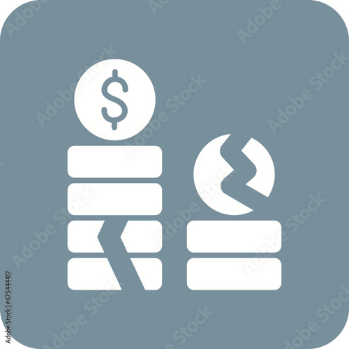 Bankrupt Line Color Icon
