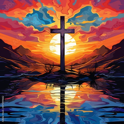 Sunset cross.