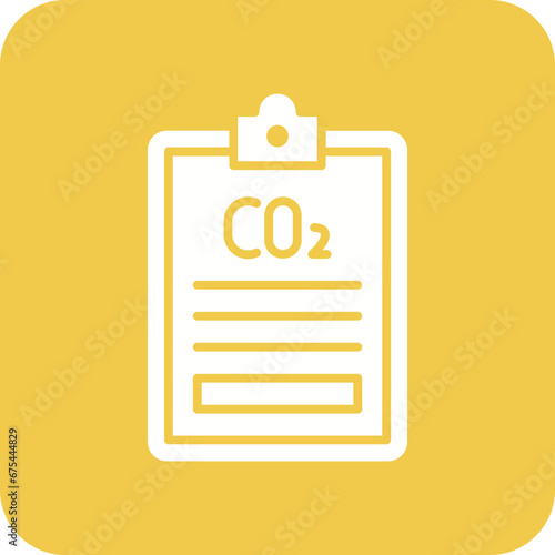 Carbon dioxide Report Line Color Icon