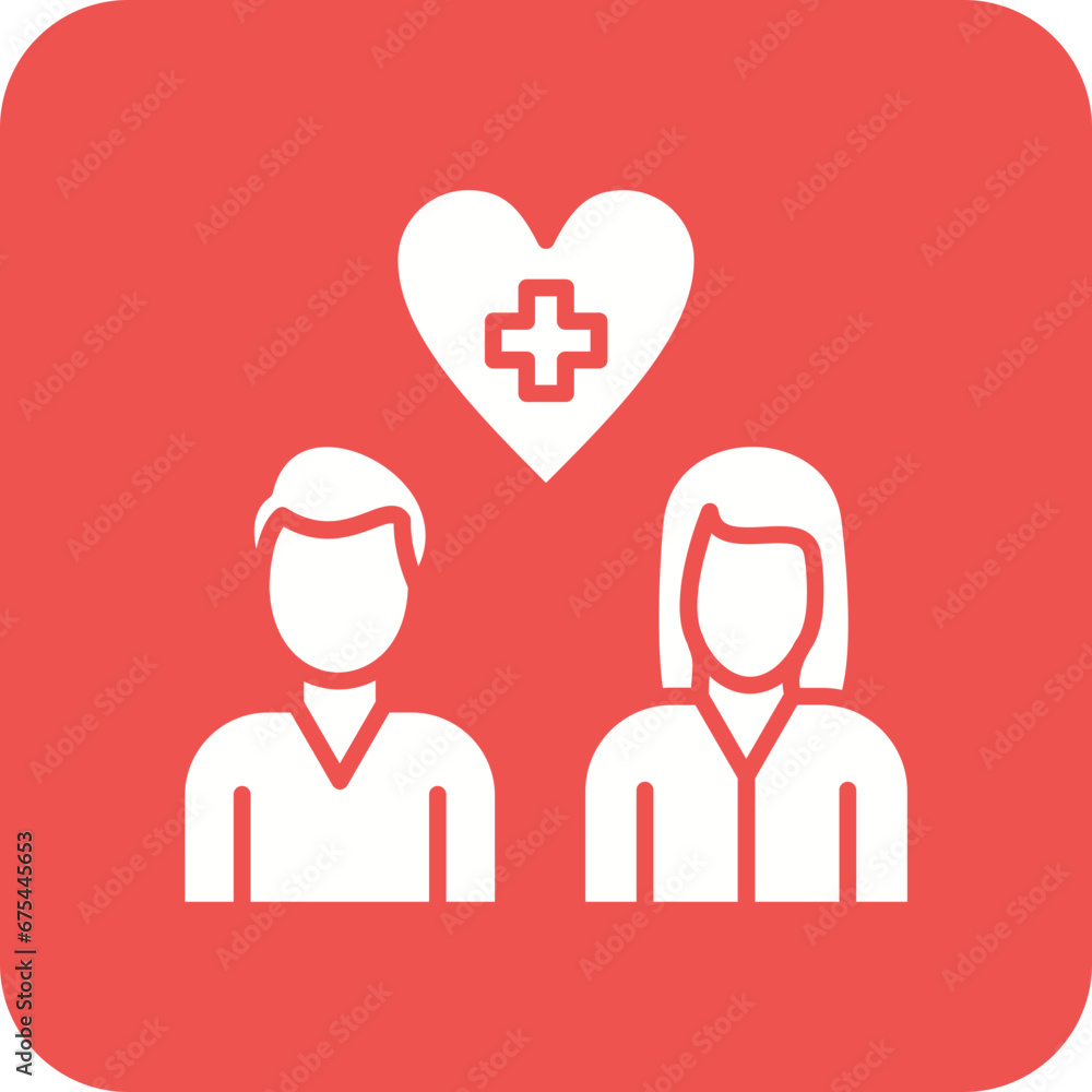 Couple Counseling Line Color Icon Couple Counseling Line Color Icon