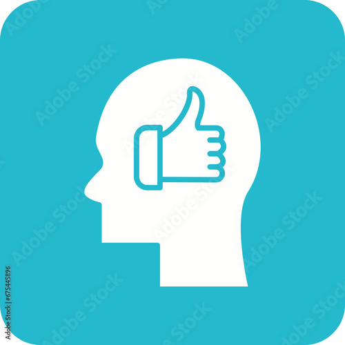 Positive Thinking Line Color Icon