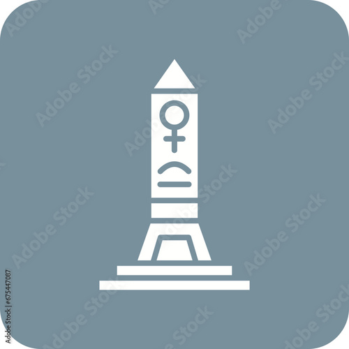 Obelisk Line Color Icon