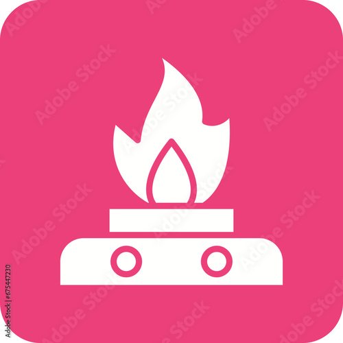 Oil Fire Line Color Icon