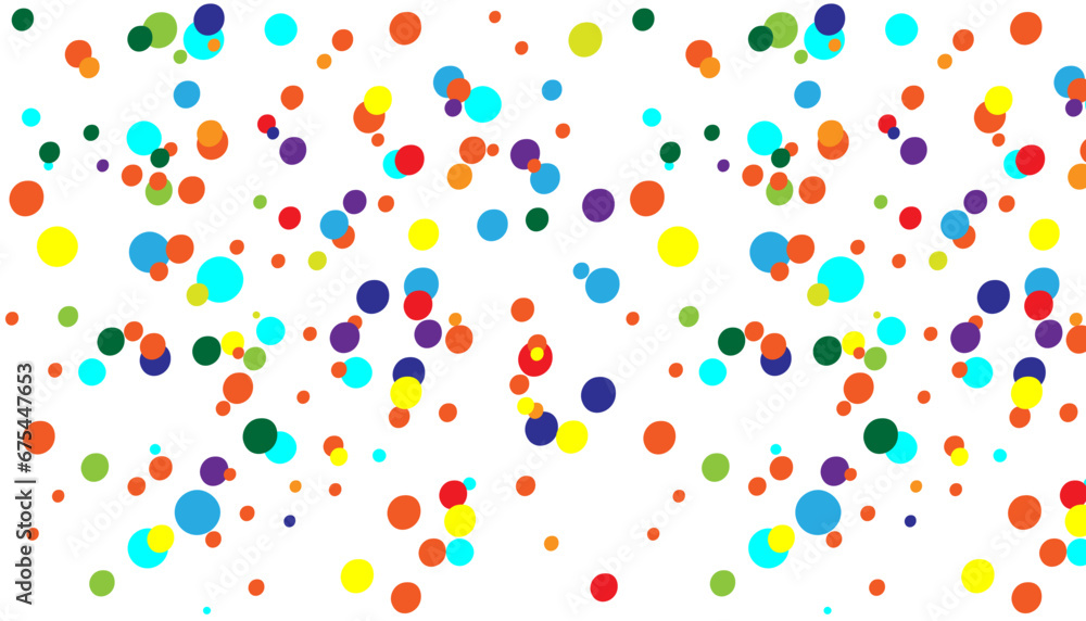 Pattern of multicolored confetti on a white background for project design. Vector graphics Pattern of multicolored confetti on a white background for project design. Vector graphics