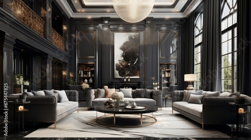 luxury and sophisticated modern elegant and classic home interior design living room photo