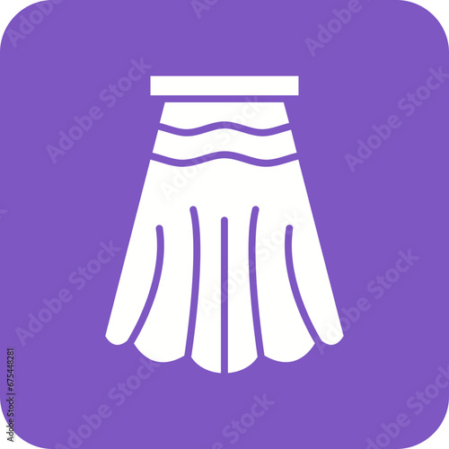 Long Skirt Line Color Icon