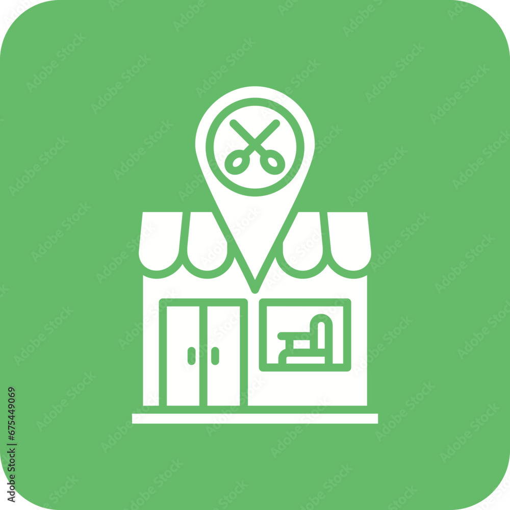 Barber Location Line Color Icon Barber Location Line Color Icon