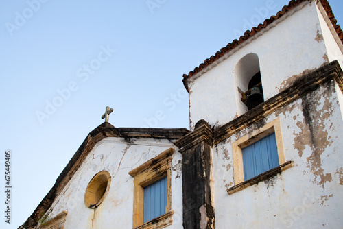 Igreja do século XVIII estilo dominante rococó no nordeste brasileiro. Igreja de Nossa Senhora do Rosário dos Homens Pretos, São Cristovão, Sergipe, Brasil.  photo