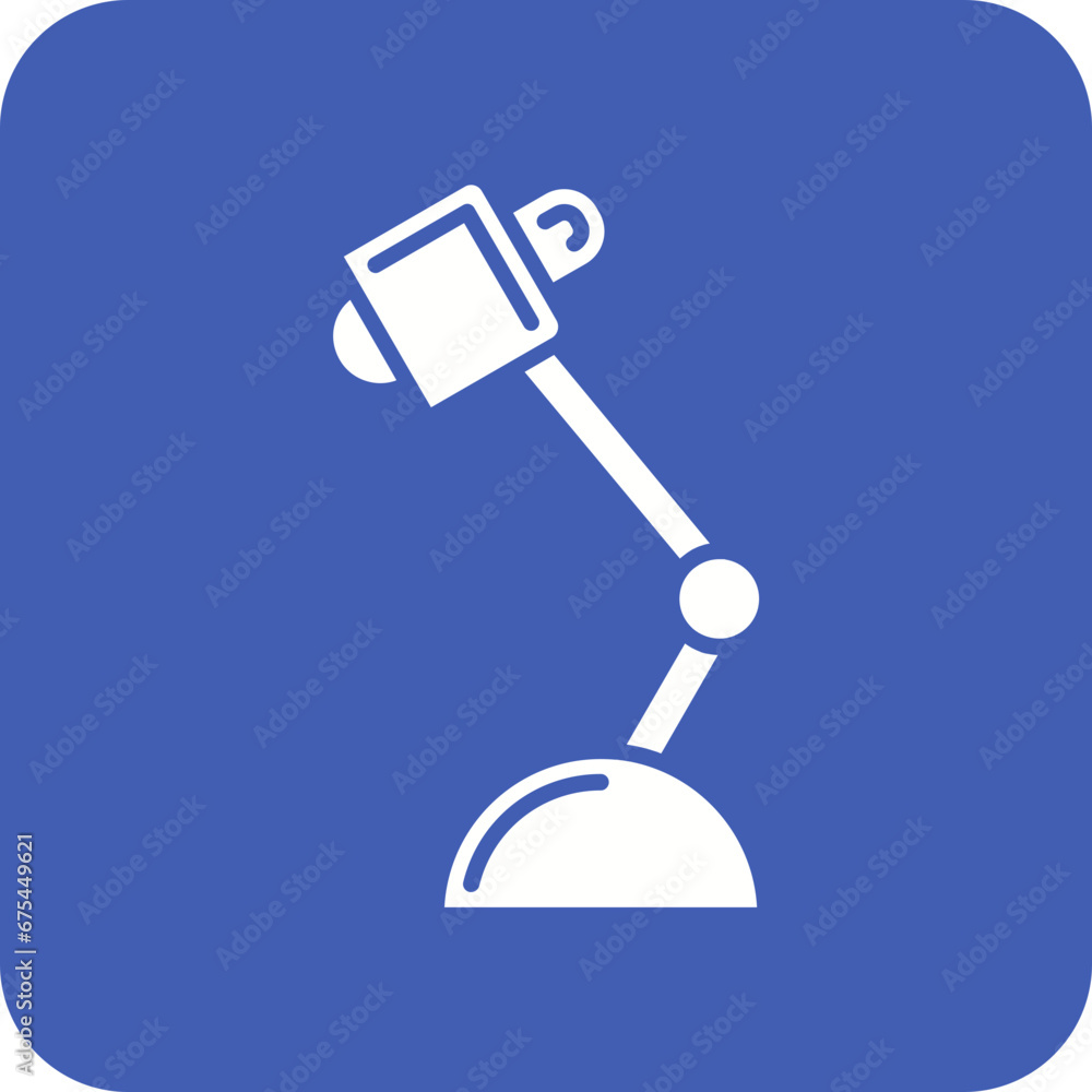 Desk Lamp Line Color Icon Desk Lamp Line Color Icon