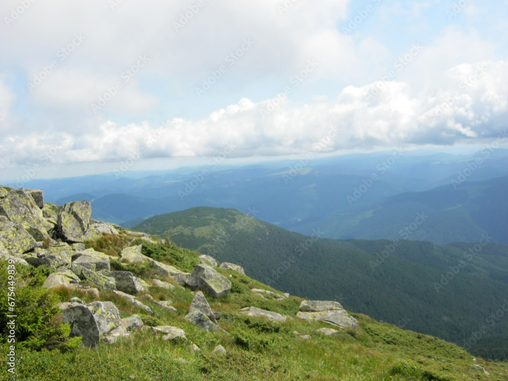 summer landscape views of the Montenegrin ridge of the Ukrainian Carpathians summer landscape views of the Montenegrin ridge of the Ukrainian Carpathians