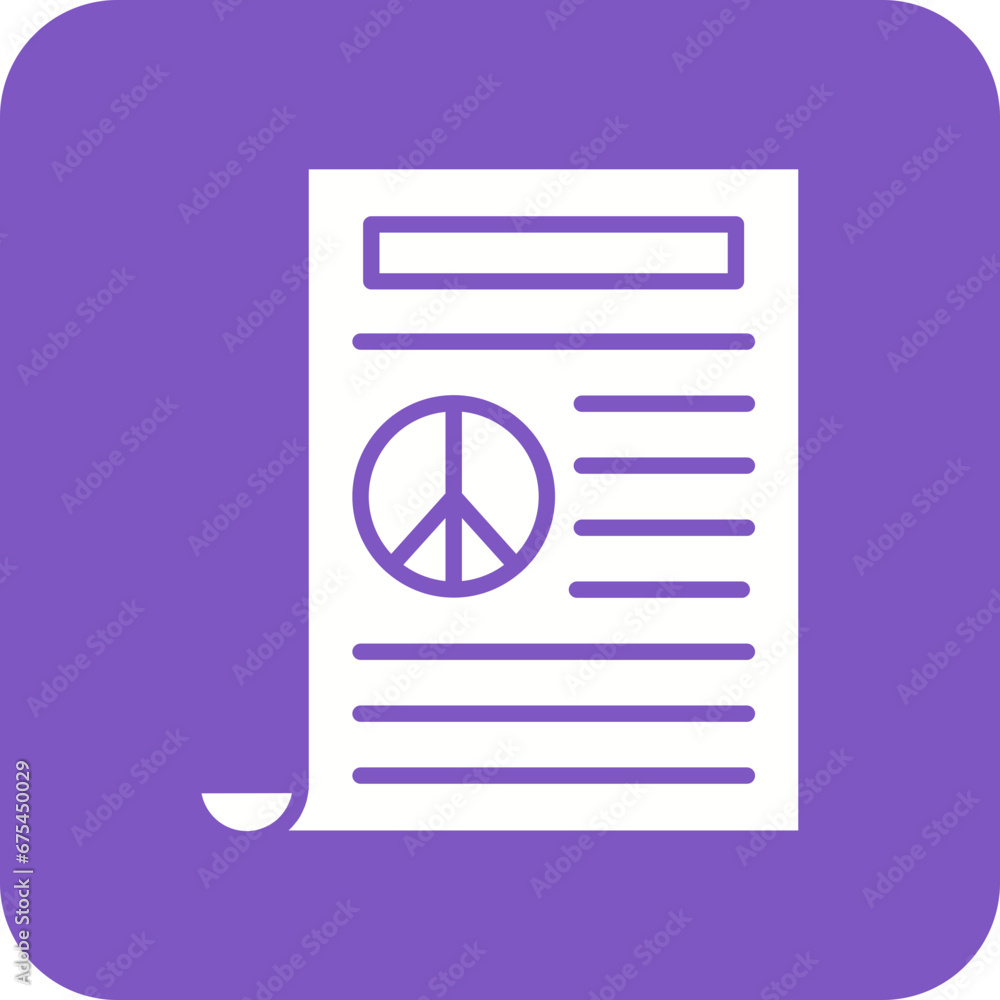 Peace Treaty Line Color Icon Peace Treaty Line Color Icon