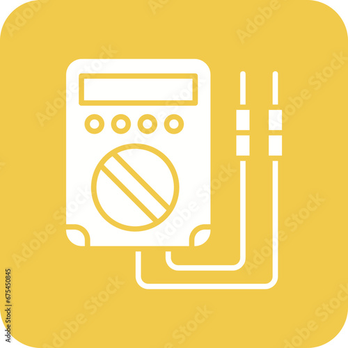 Voltmeter Line Color Icon