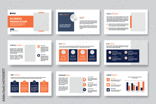 Creative business PowerPoint presentation slides template design. Use for modern keynote presentation background, brochure design, website slider, landing page, annual report, company profile