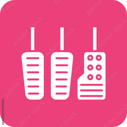 Pedals Line Color Icon