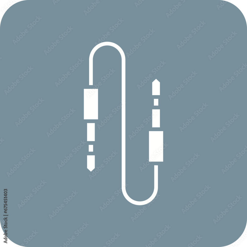 Audio Cable Line Color Icon Audio Cable Line Color Icon