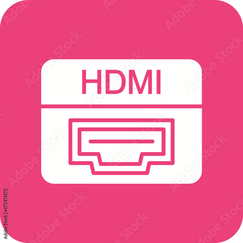 Hdmi Port Line Color Icon