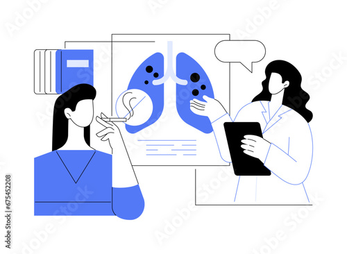 Smoking cessation abstract concept vector illustration.