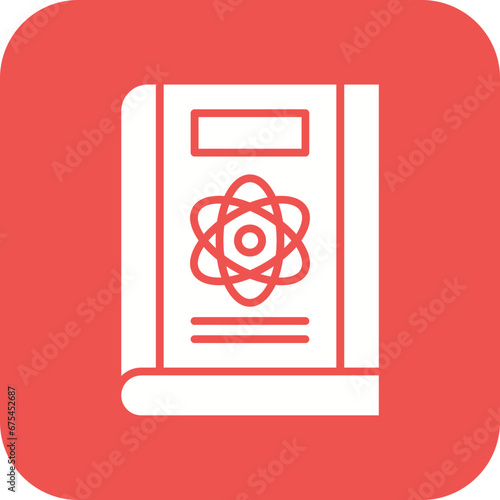 Physics Book Line Color Icon