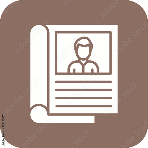 Magazine Line Color Icon