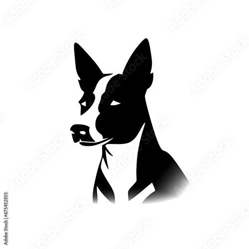 Basenji Icon, Dog Black Silhouette, Puppy Pictogram, Pet Outline, Basenji Symbol photo