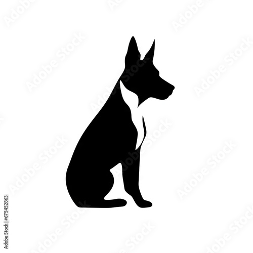 Basenji Icon, Dog Black Silhouette, Puppy Pictogram, Pet Outline, Basenji Symbol © artemstepanov