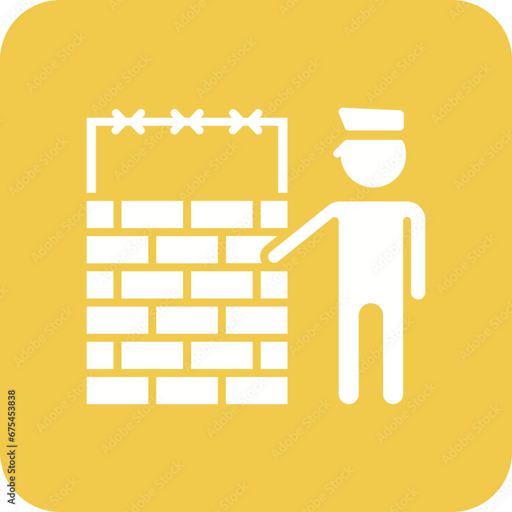 Fototapeta premium Shield Border Line Color Icon