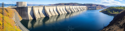 hydroelectric dam and reservoir photo