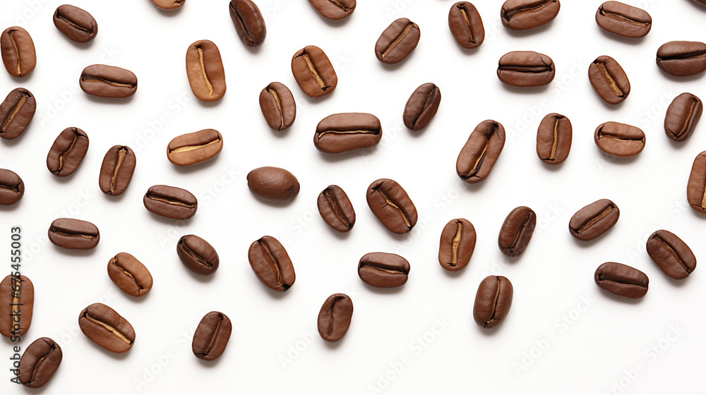 Coffee Beans on Isolated White Background Coffee Beans on Isolated White Background