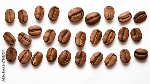 Coffee Beans on Isolated White Background