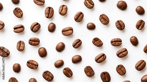 Coffee Beans on Isolated White Background photo