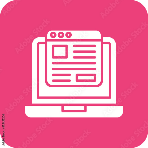 Blog Line Color Icon