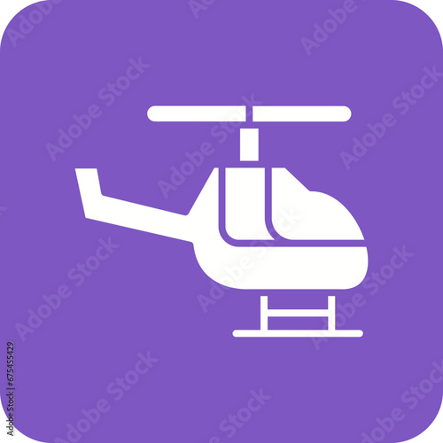 Helicopter Line Color Icon