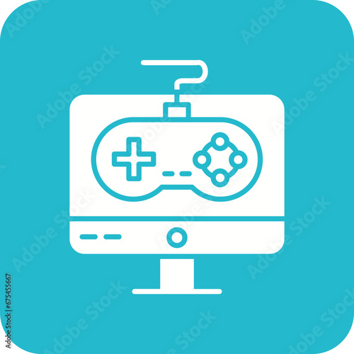 Game Console Line Color Icon