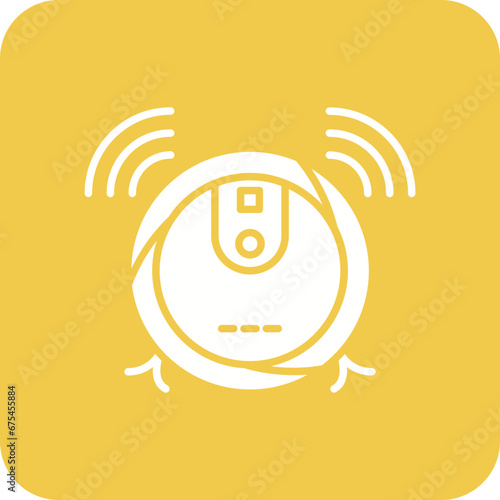 Robot Vaccum Line Color Icon