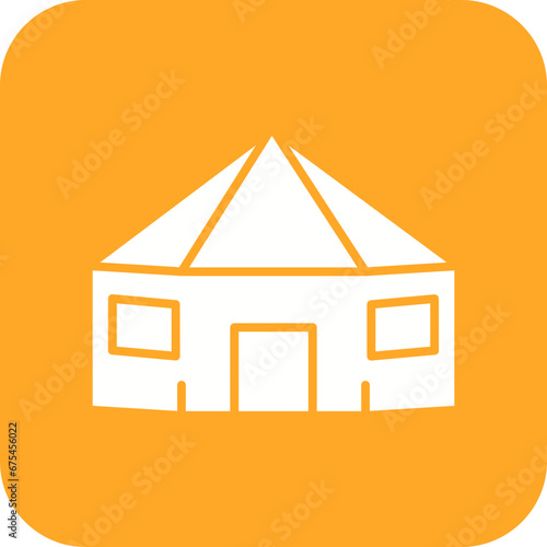 Yurt Line Color Icon