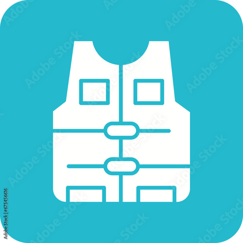 Life Jacket Line Color Icon